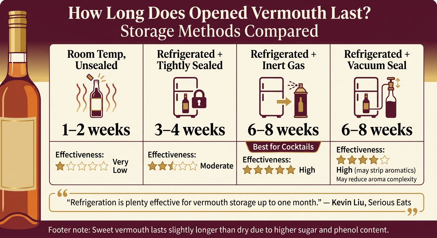 How Long Does Opened Vermouth Last? Storage Methods Compared