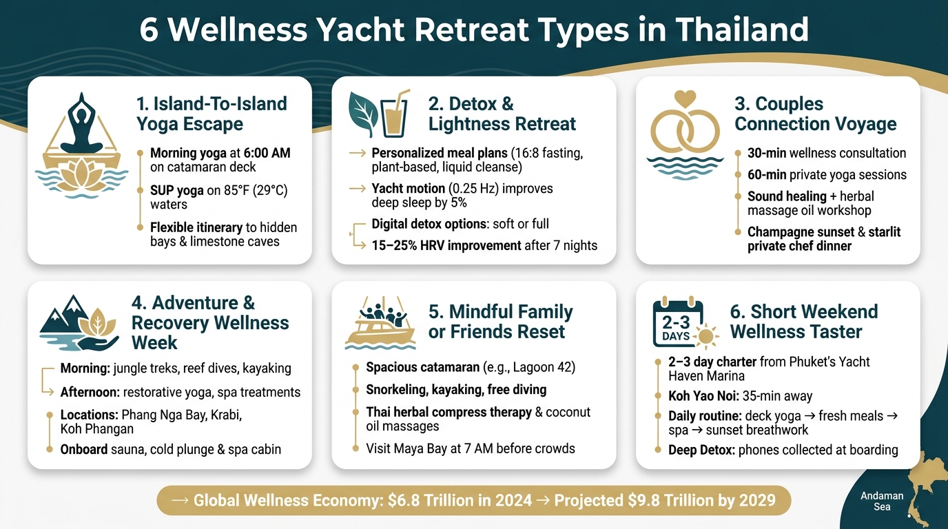 6 Wellness Yacht Retreat Types in Thailand: What's Included