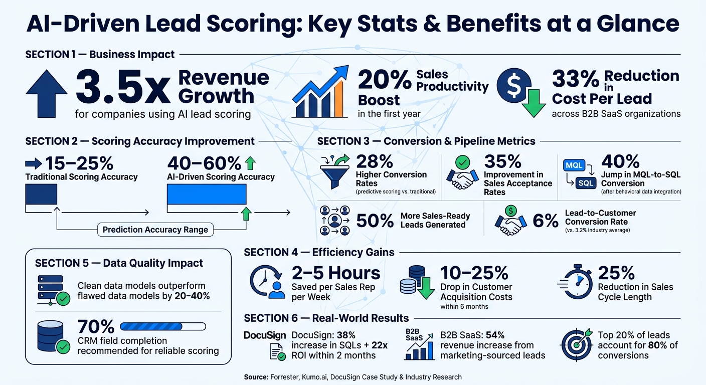 AI-Driven Lead Scoring: Key Stats & Benefits at a Glance