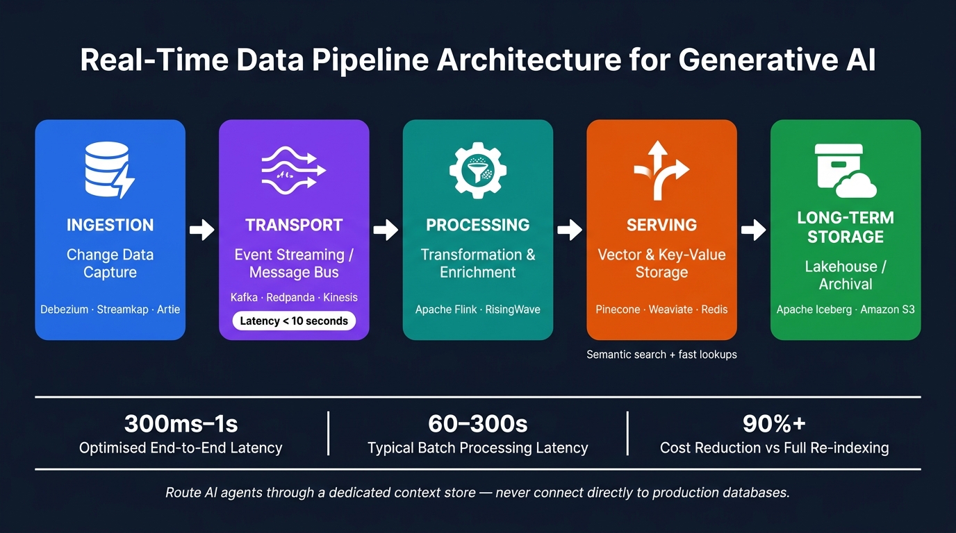 Real-Time Data Pipeline Architecture for Generative AI