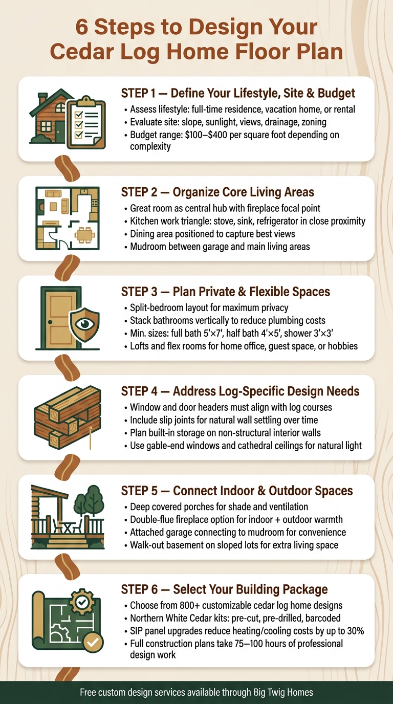6 Steps to Design Your Cedar Log Home Floor Plan