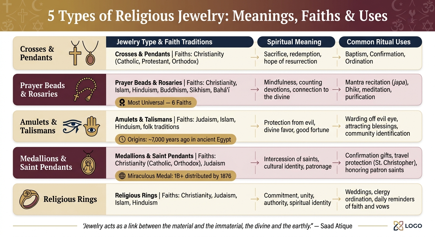 5 Types of Religious Jewelry: Meanings, Faiths & Uses