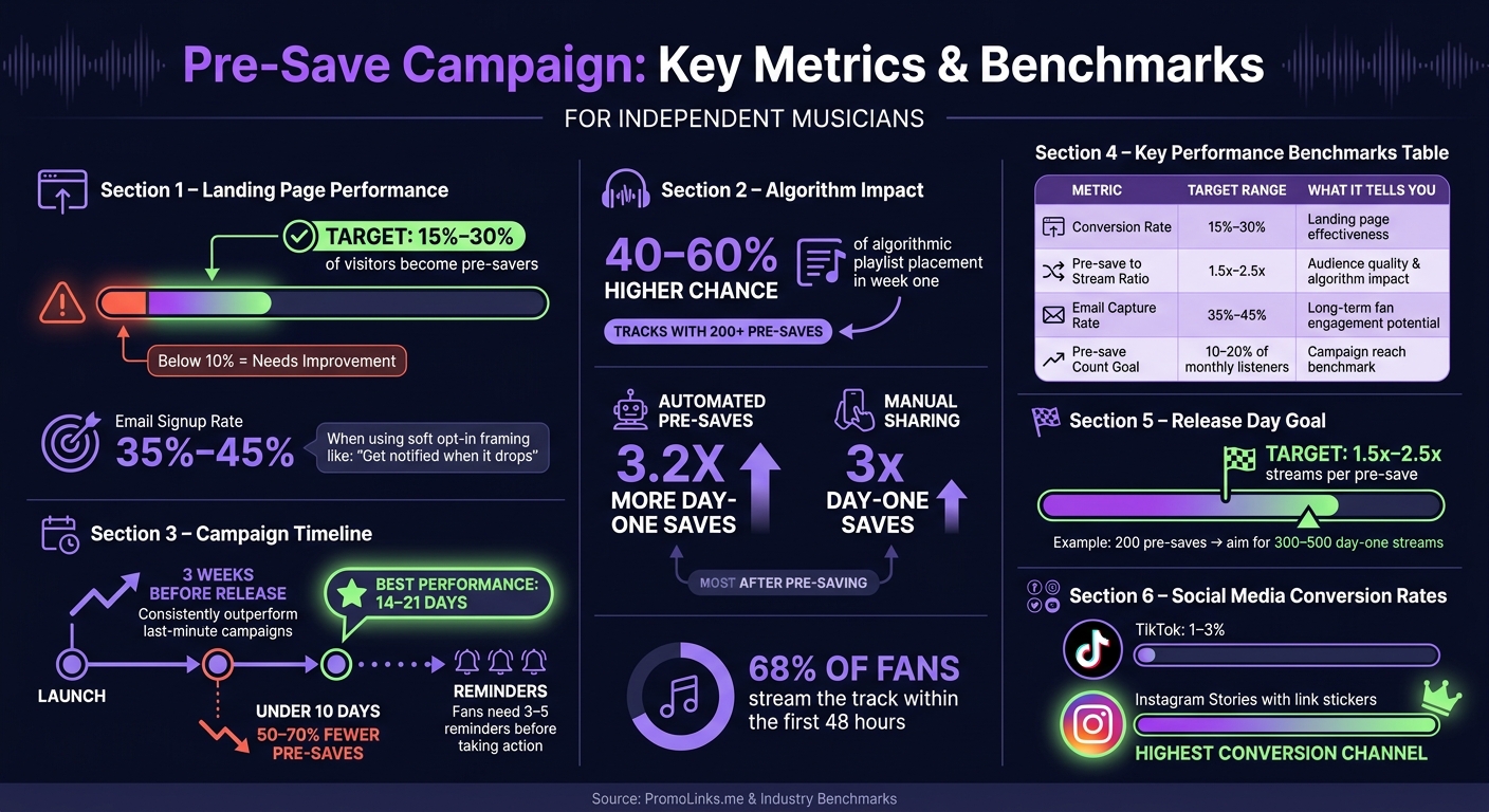 Pre-Save Campaign Key Metrics & Benchmarks for Musicians
