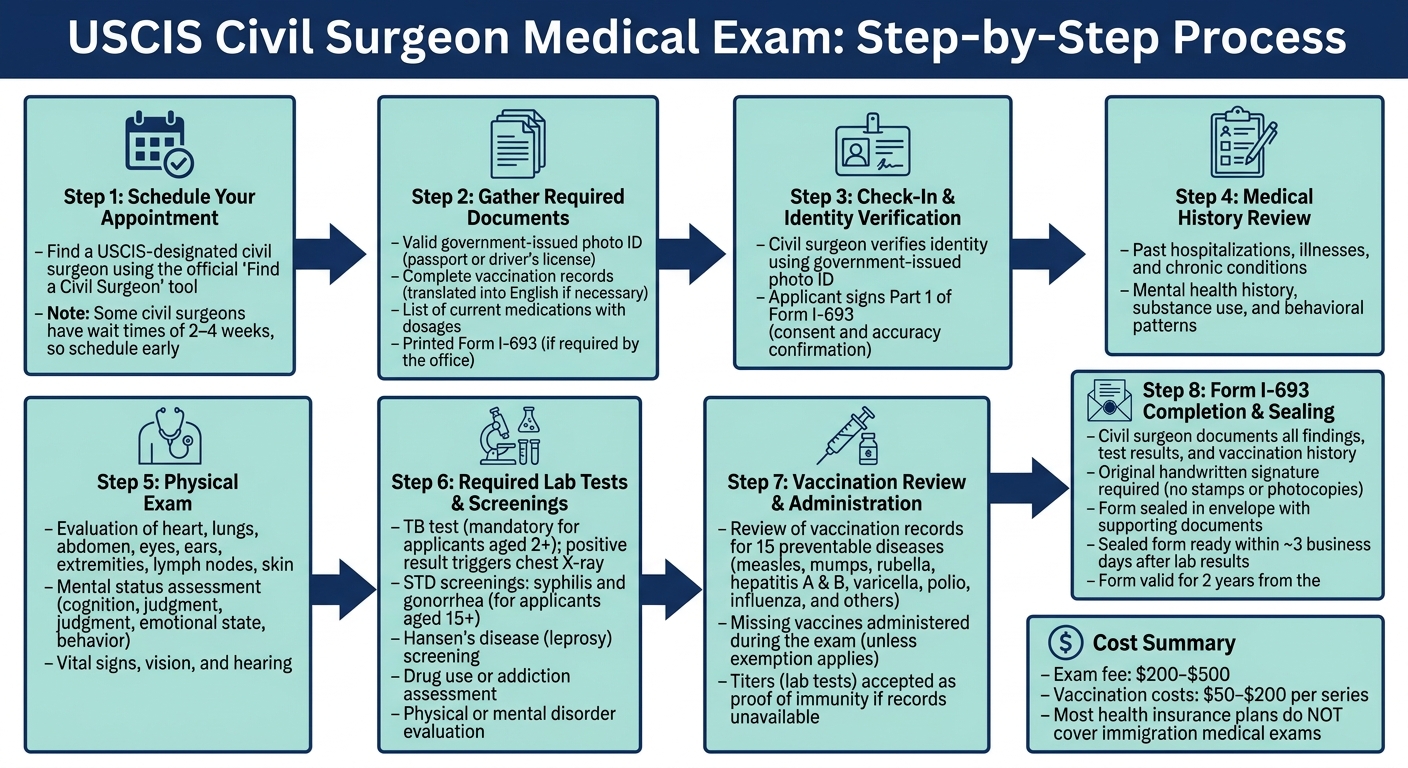 USCIS Civil Surgeon Medical Exam: Step-by-Step Process