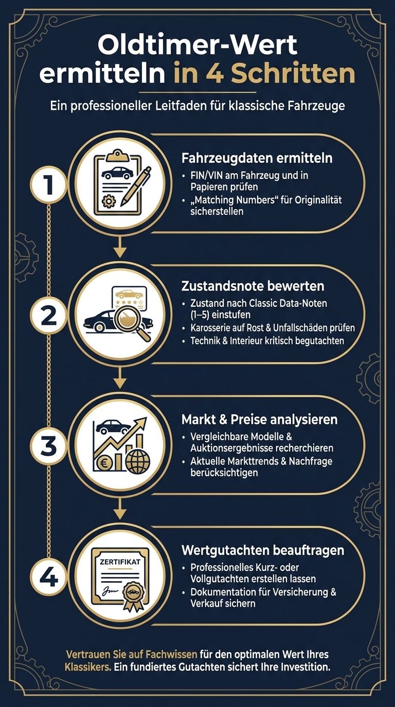 Oldtimer-Wert ermitteln: 4-Schritte-Methode