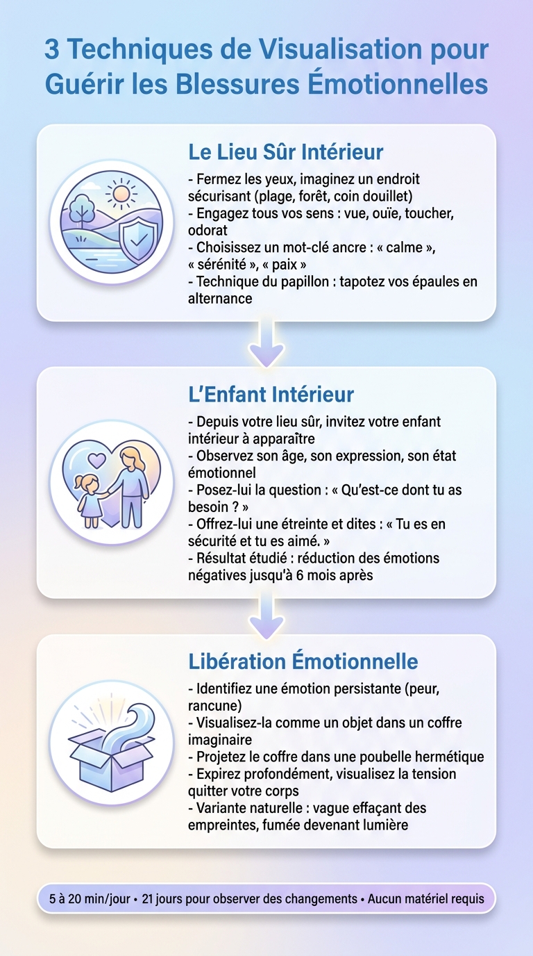 3 Techniques de Visualisation pour Guérir les Blessures Émotionnelles