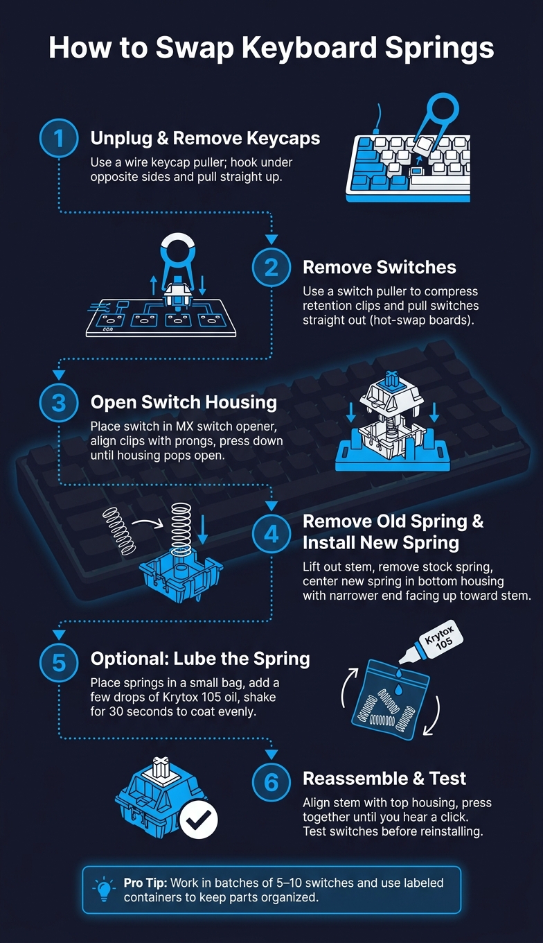 How to Swap Keyboard Springs: Step-by-Step Guide