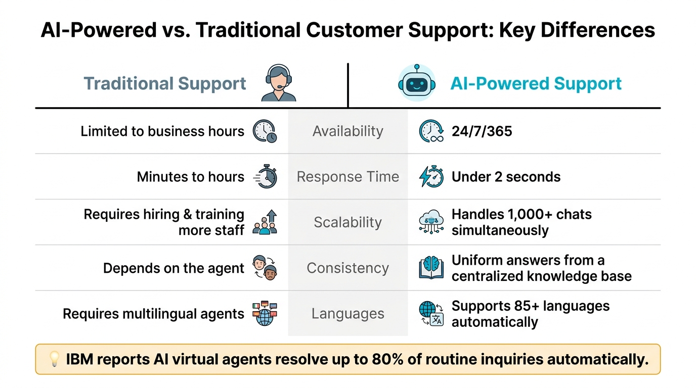 AI-Powered vs. Traditional Customer Support: Key Differences