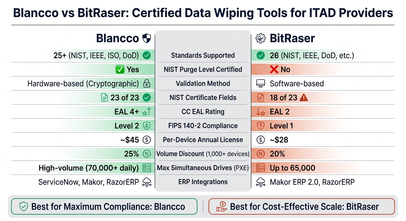 Blancco vs BitRaser: Certified Data Wiping Tools Compared