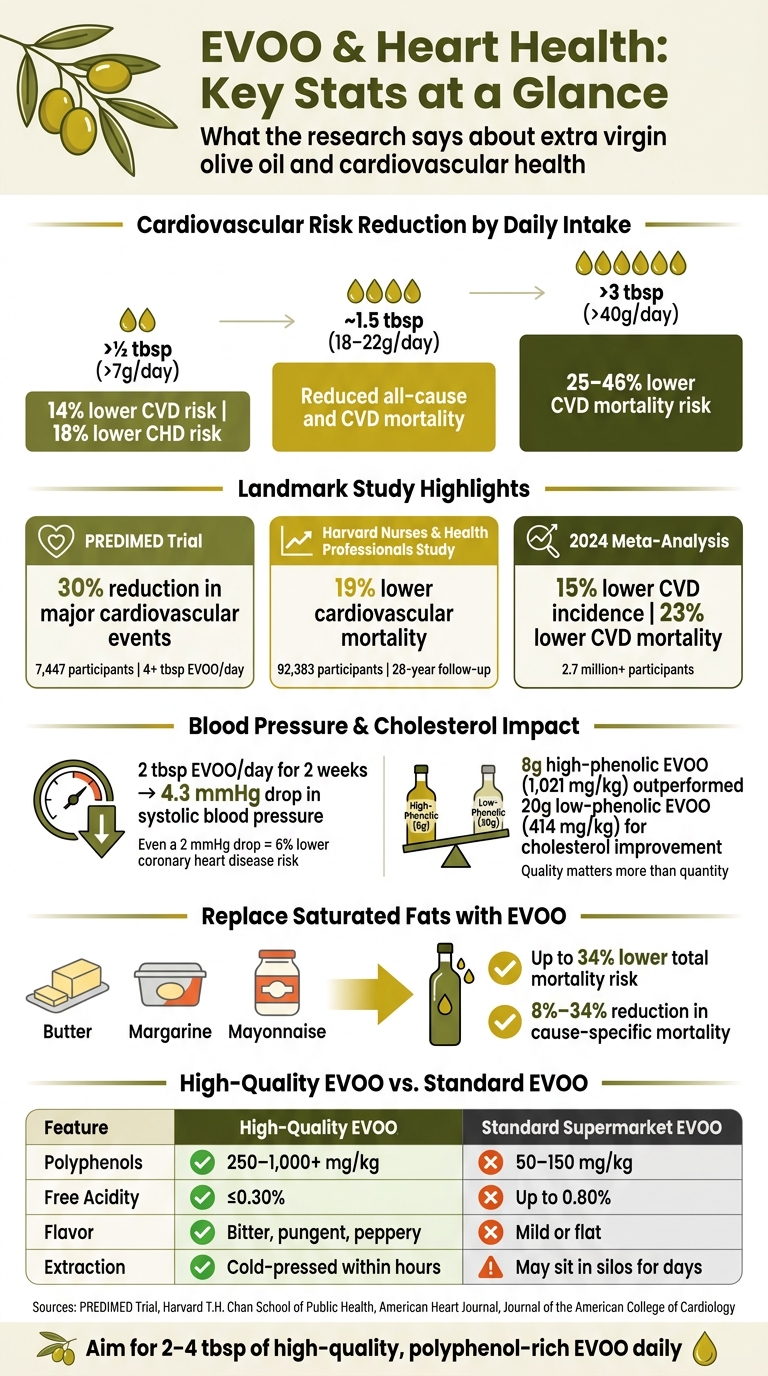 EVOO & Heart Health: Key Stats at a Glance