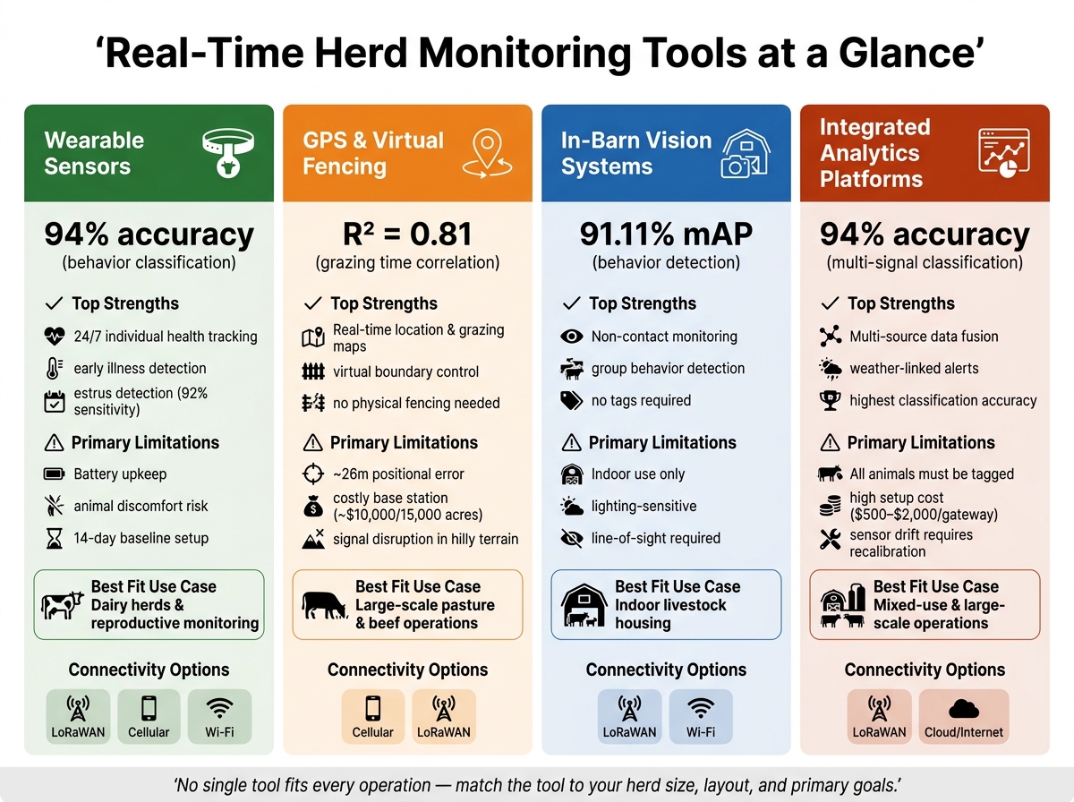 Real-Time Herd Monitoring Tools: Side-by-Side Comparison