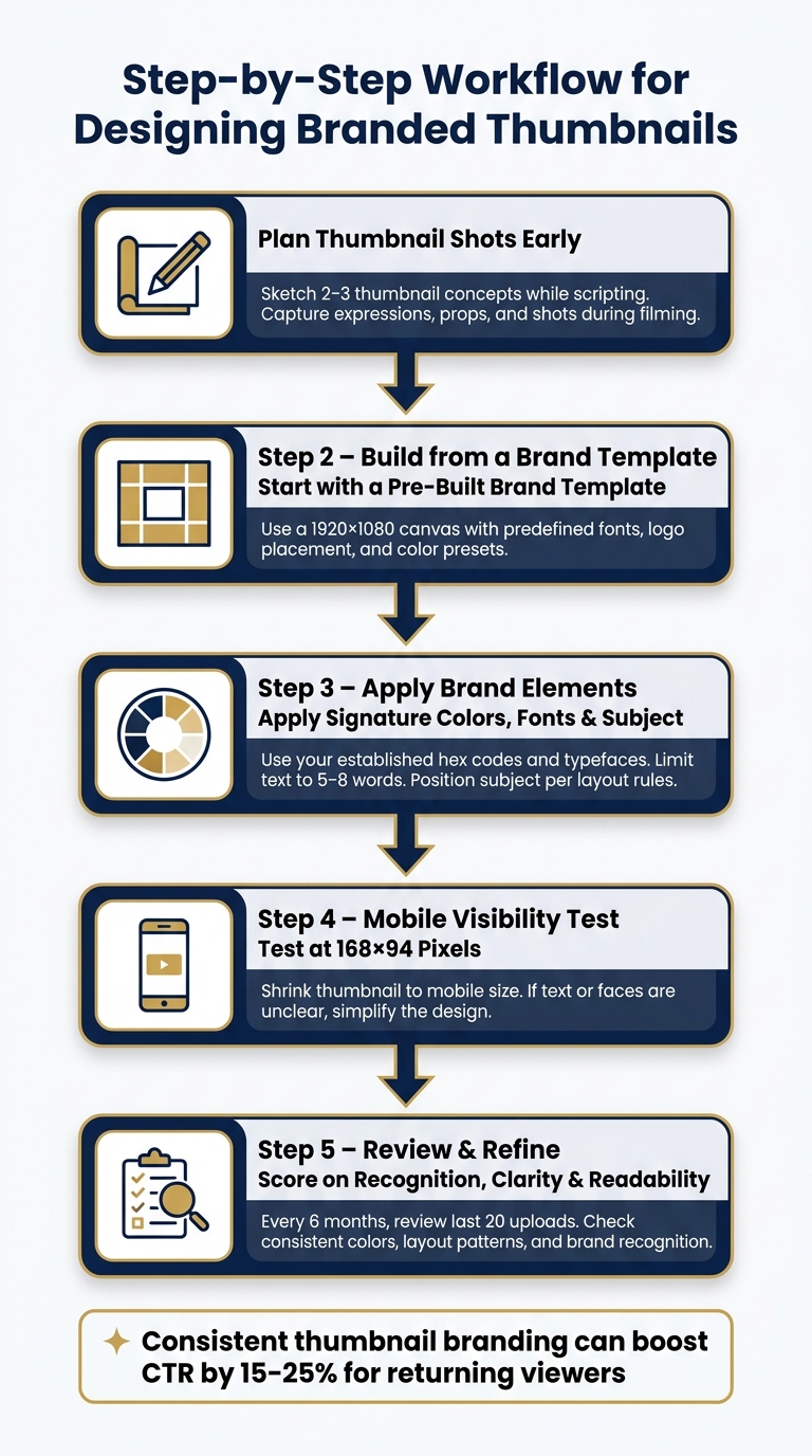Step-by-Step Workflow for Designing Branded Thumbnails