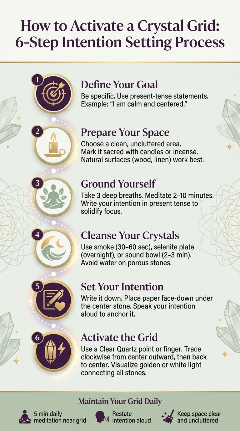 How to Activate a Crystal Grid: 6-Step Intention Setting Process