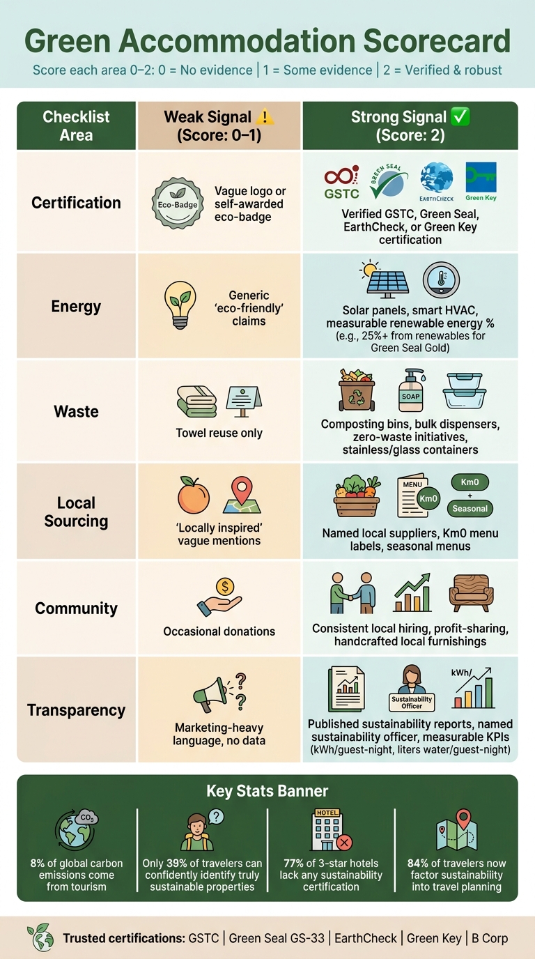 How to Spot Green vs. Greenwashed Hotels: A Visual Checklist