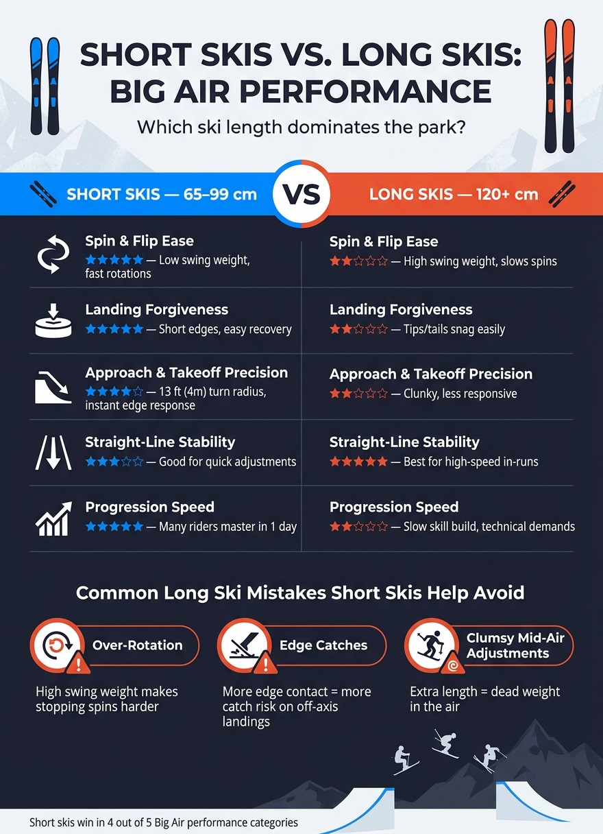 Short Skis vs. Long Skis: Big Air Performance Breakdown
