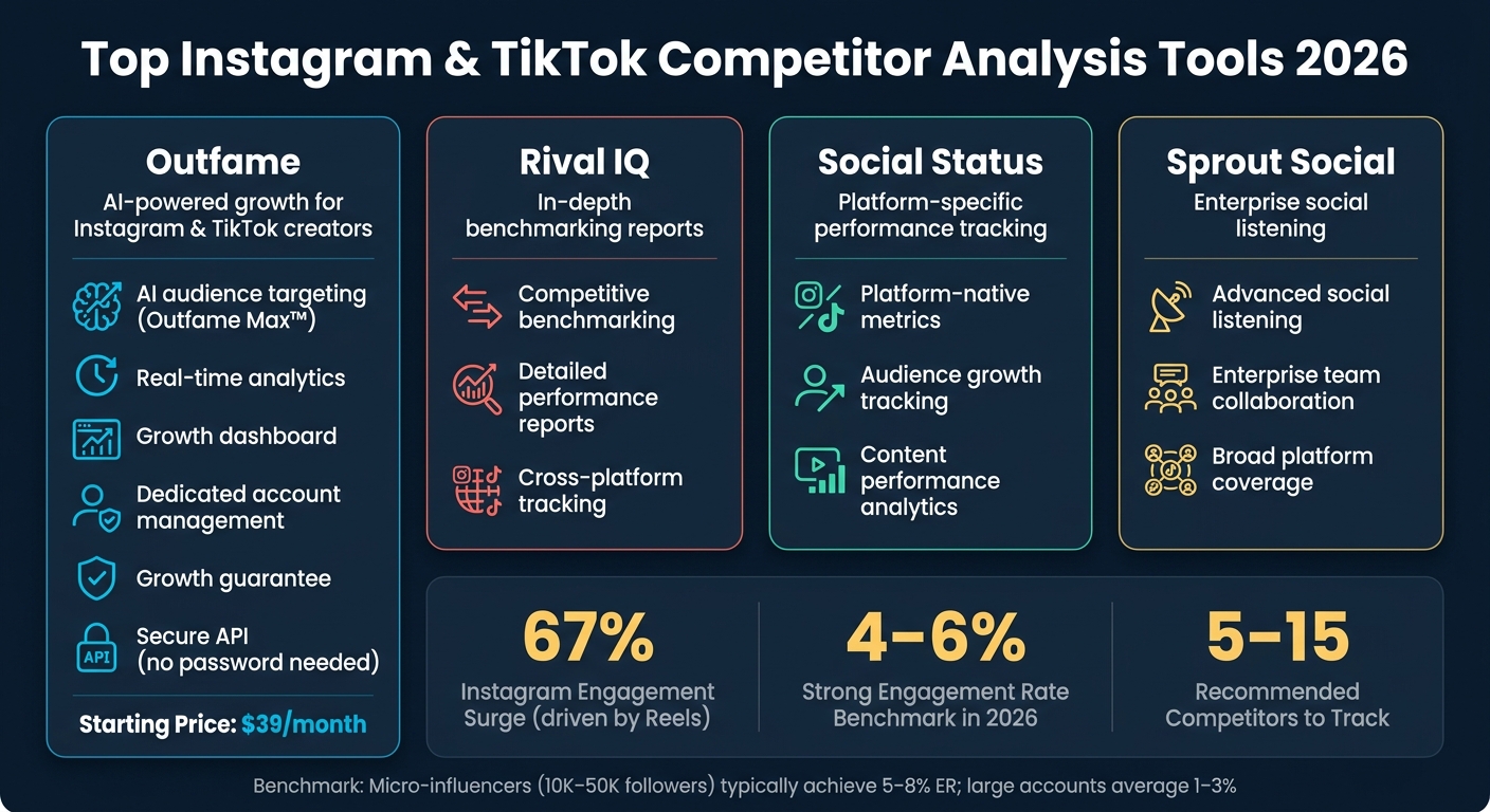 Top Instagram & TikTok Competitor Analysis Tools 2026: Feature & Pricing Comparison