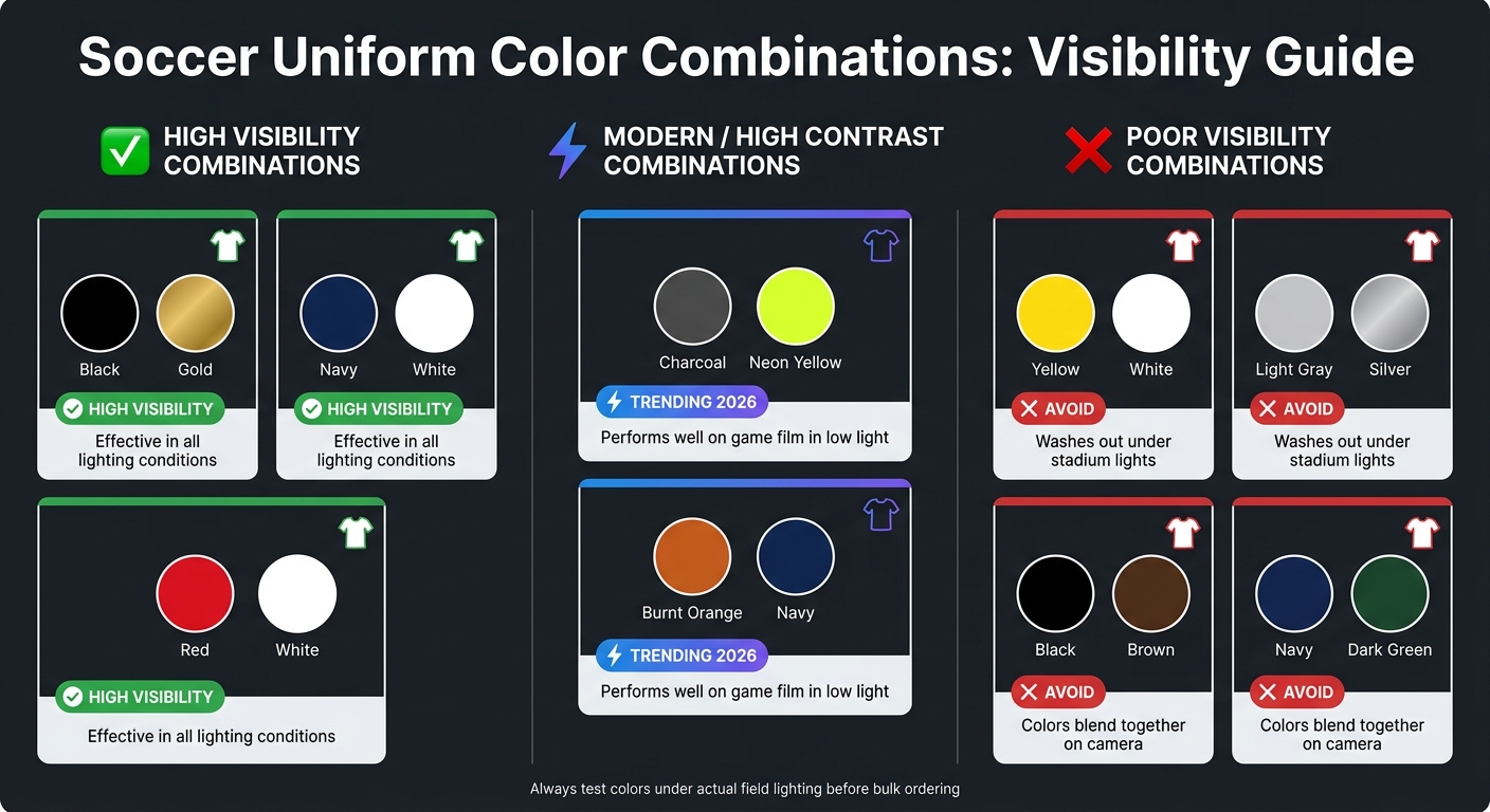 Soccer Uniform Color Combinations: Visibility Guide