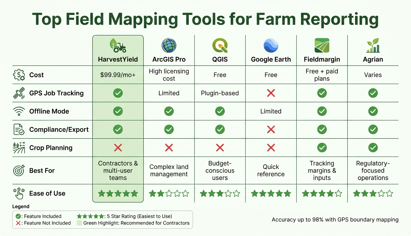 Top Field Mapping Tools for Farm Reporting: Side-by-Side Comparison