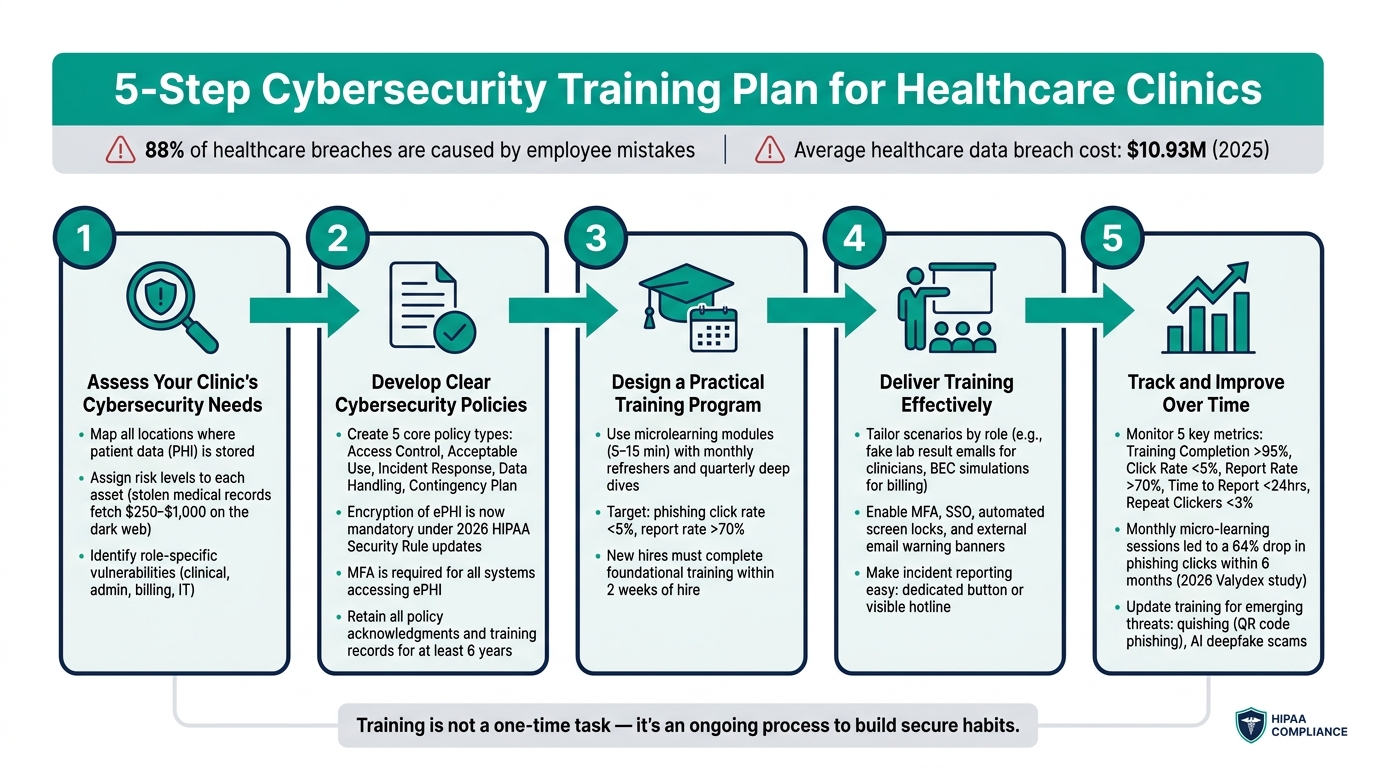 5-Step Cybersecurity Training Plan for Healthcare Clinics