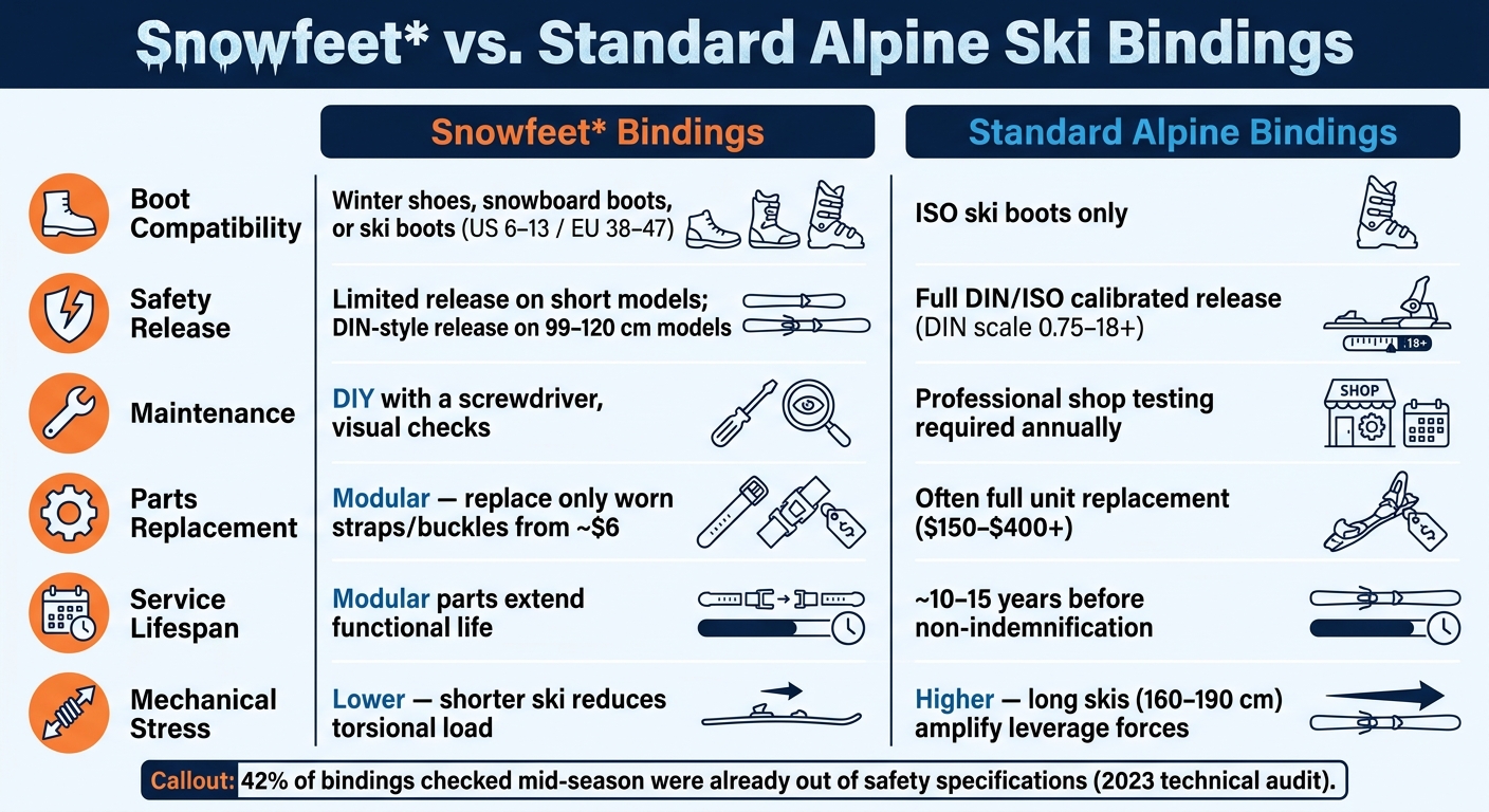 Snowfeet vs. Standard Alpine Ski Bindings: Full Comparison