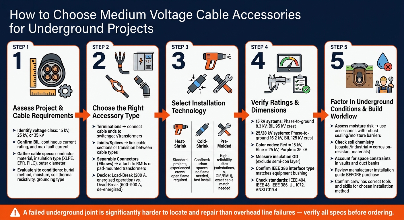 How to Choose Medium Voltage Cable Accessories: 5-Step Selection Guide
