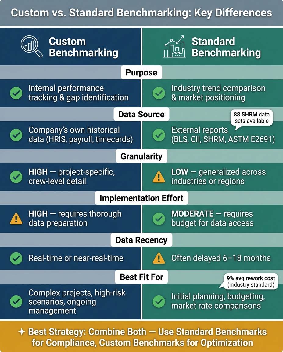 Custom vs. Standard Benchmarking: Side-by-Side Comparison