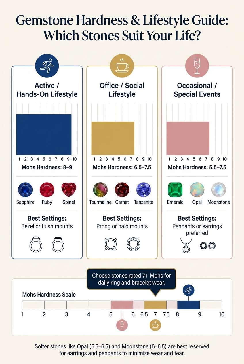 Gemstone Hardness & Lifestyle Guide: Which Stones Suit Your Life?