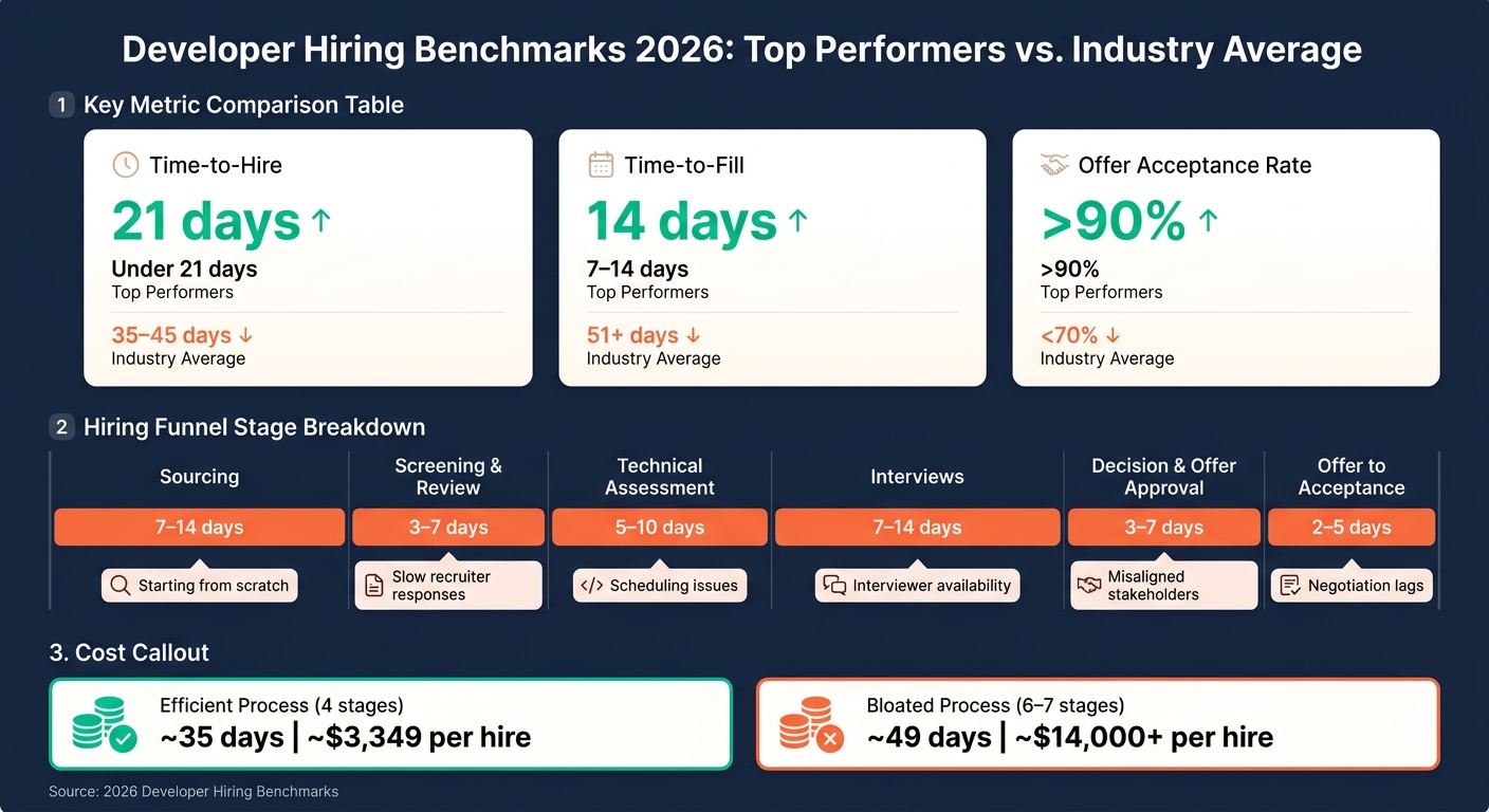 Developer Hiring: Top Performers vs. Industry Average (2026)