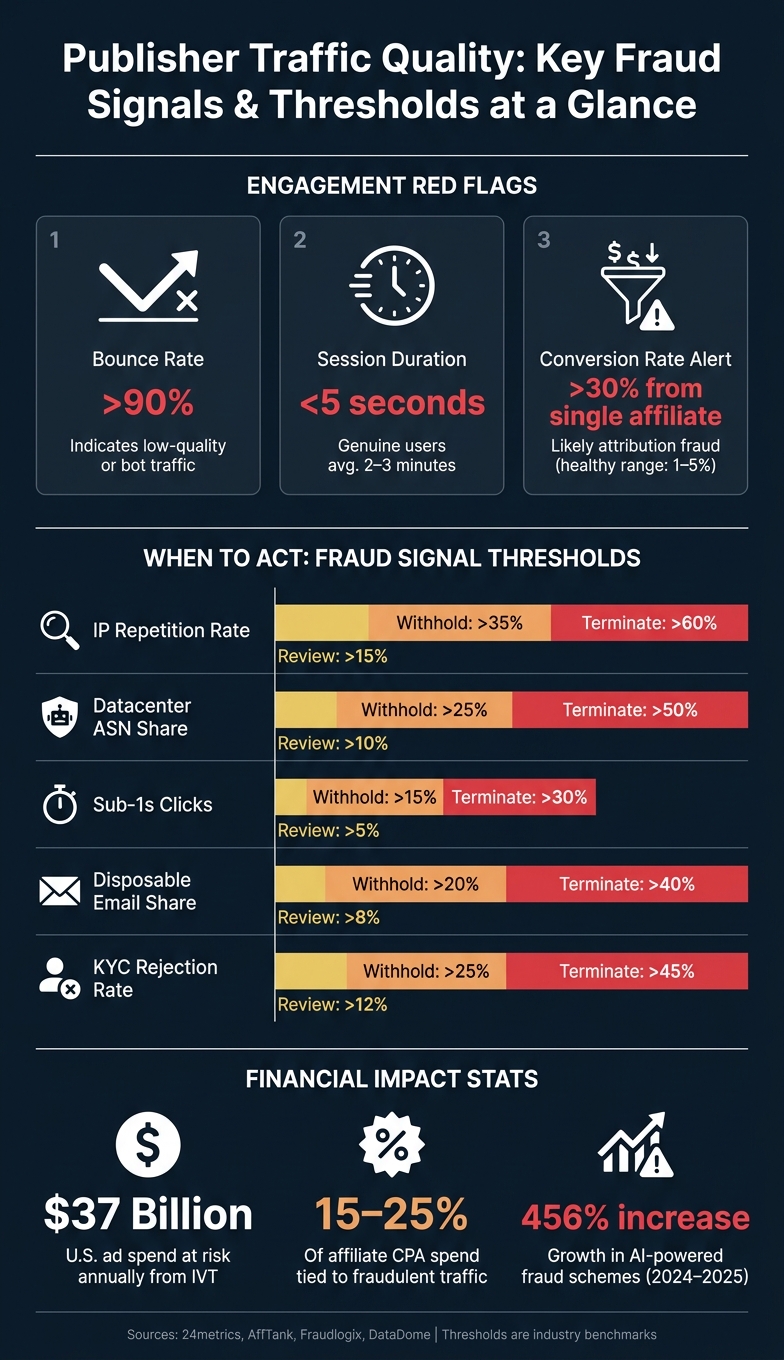 Publisher Traffic Quality: Key Fraud Signals & Thresholds at a Glance