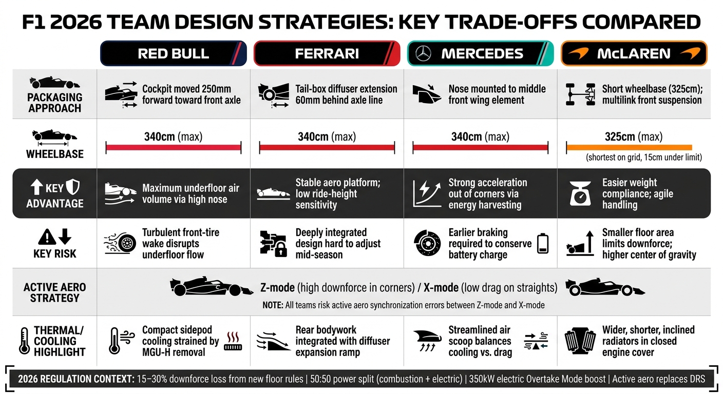 F1 2026 Team Design Strategies: Key Trade-Offs Compared