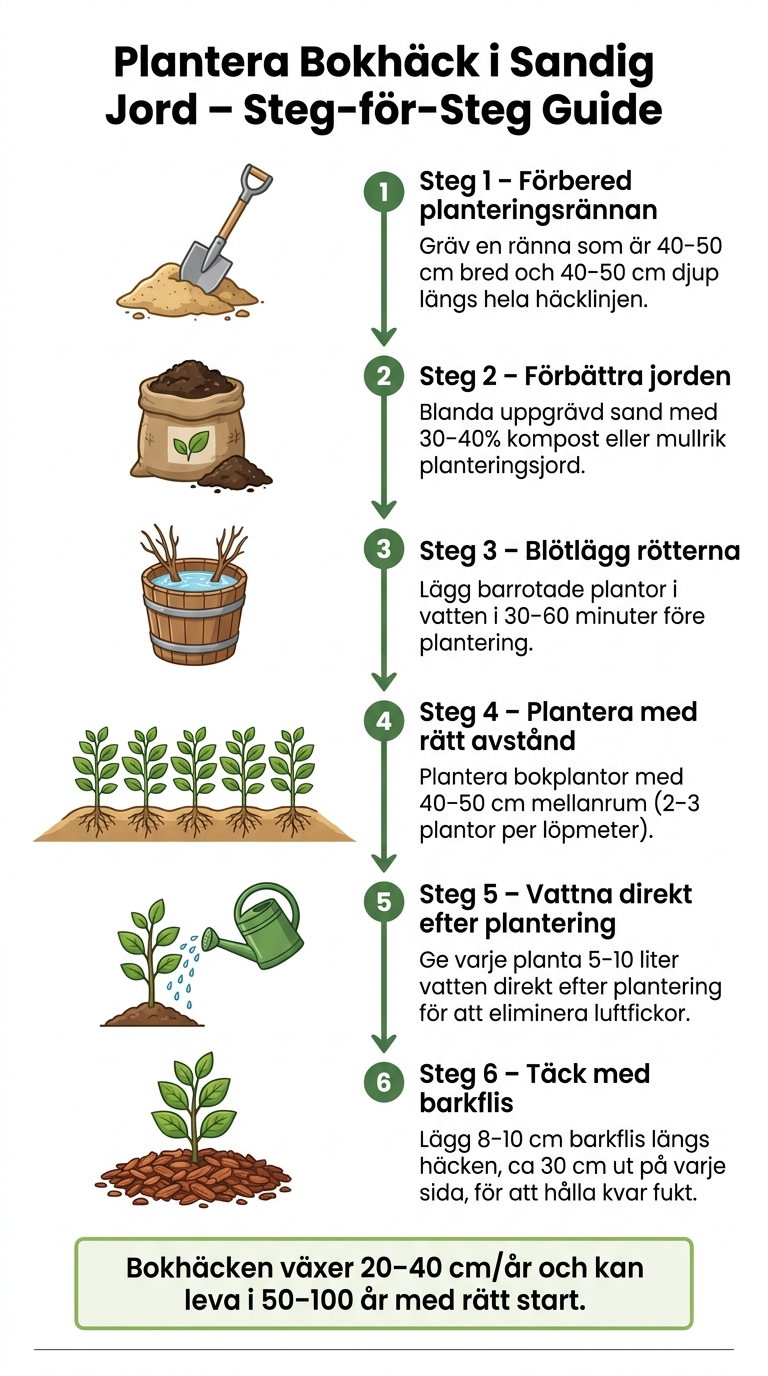 Plantera Bokhäck i Sandig Jord – Steg-för-Steg Guide