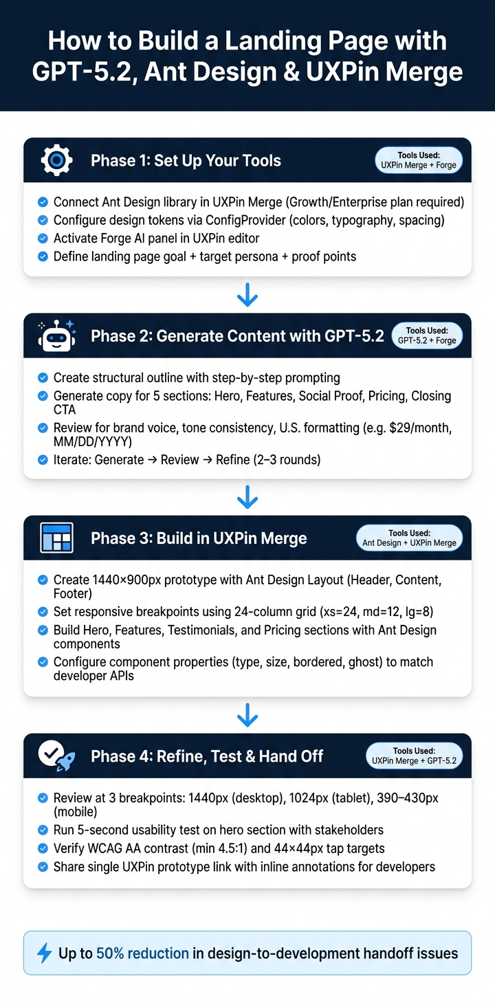 How to Build a Landing Page with GPT-5.2, Ant Design & UXPin Merge