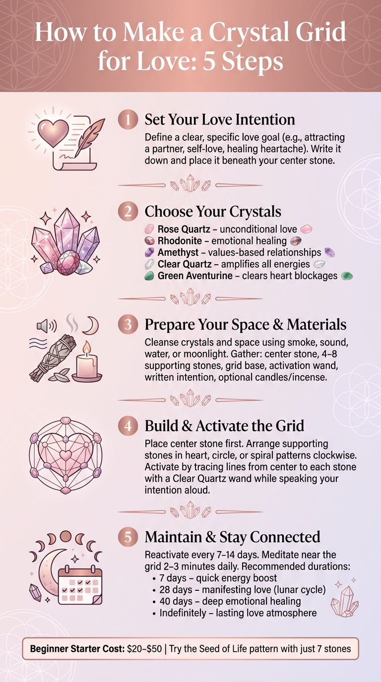 How to Make a Crystal Grid for Love: 5-Step Visual Guide