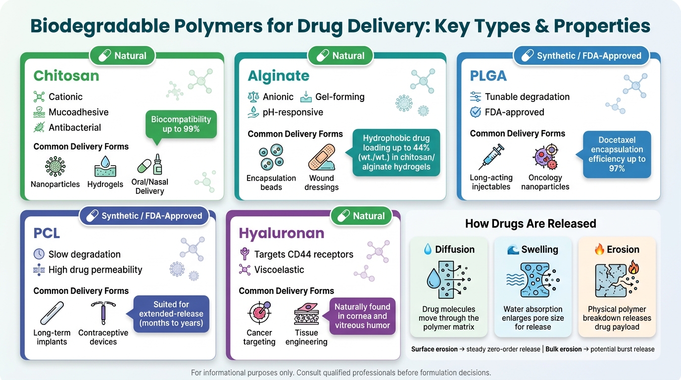 Biodegradable Polymers for Drug Delivery: Key Types & Properties