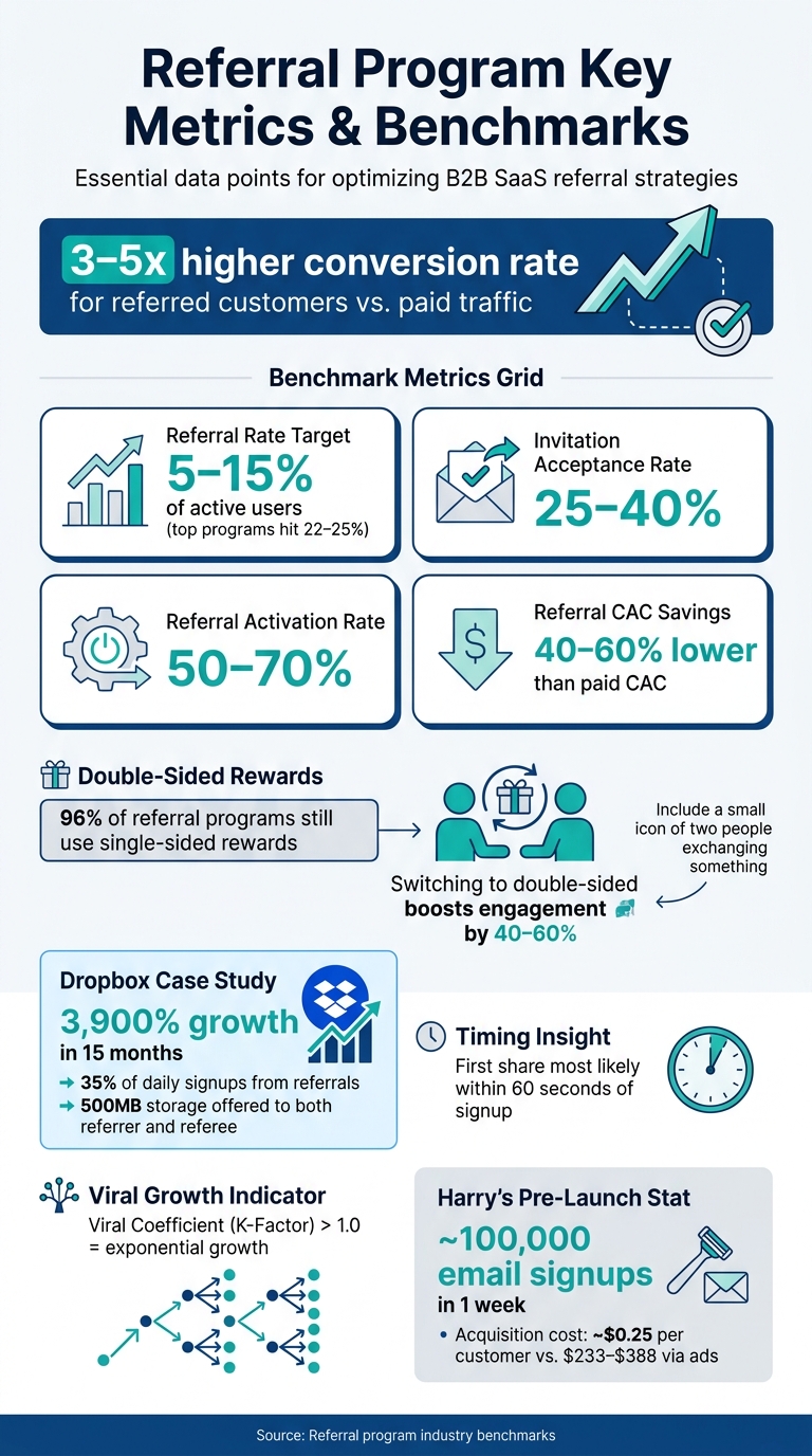 Referral Program Key Metrics & Benchmarks at a Glance
