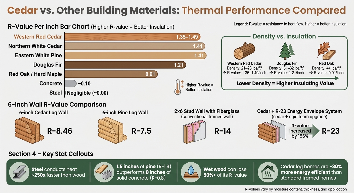 Cedar vs. Other Building Materials: R-Value & Thermal Performance Compared
