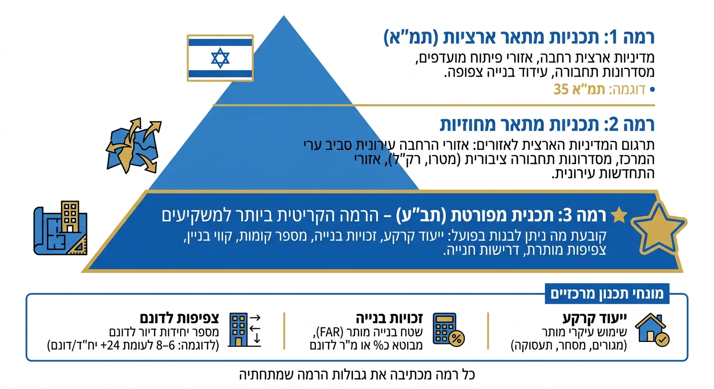 היררכיית מסמכי התכנון בישראל למשקיעי קרקע