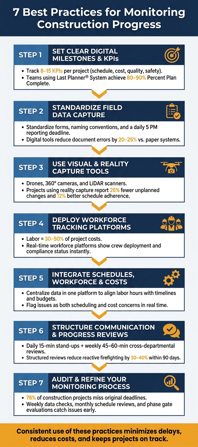 7 Best Practices for Monitoring Construction Progress