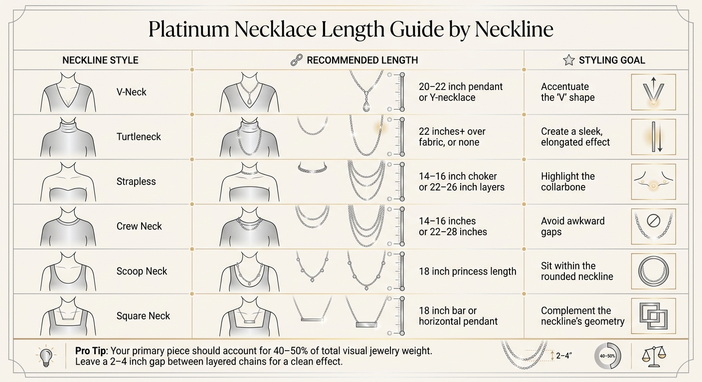 Necklace Length Guide: Pairing Platinum Necklaces with Every Neckline