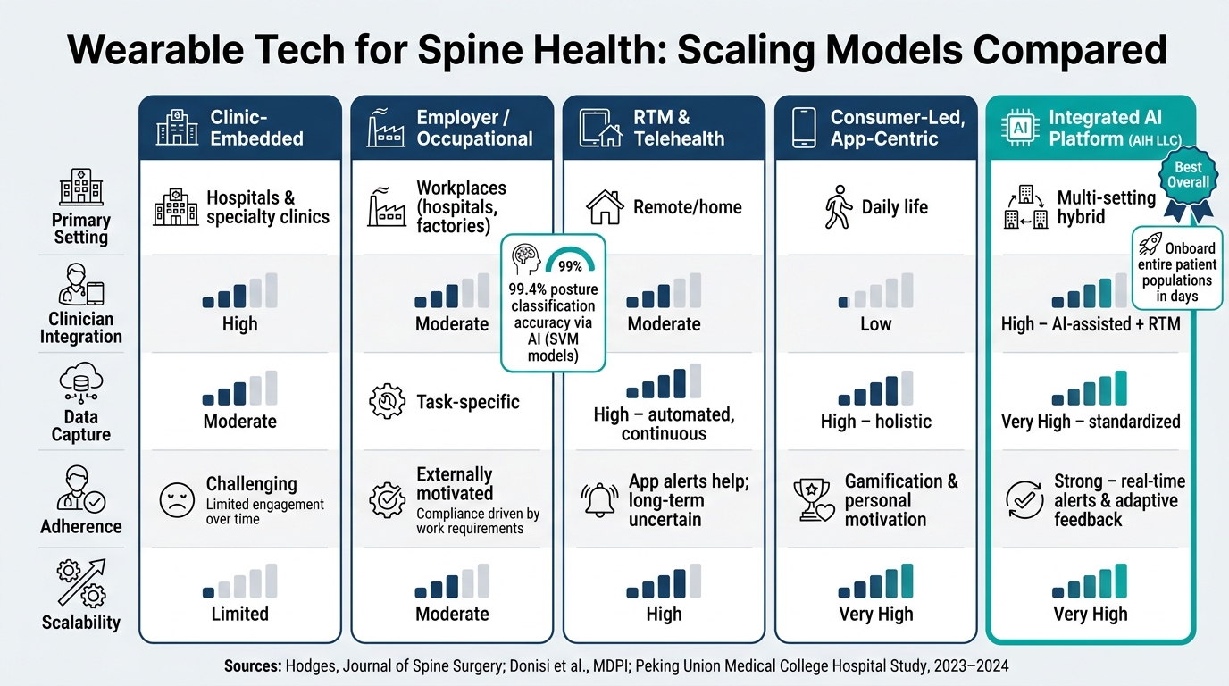 Wearable Tech for Spine Health: Scaling Models Compared