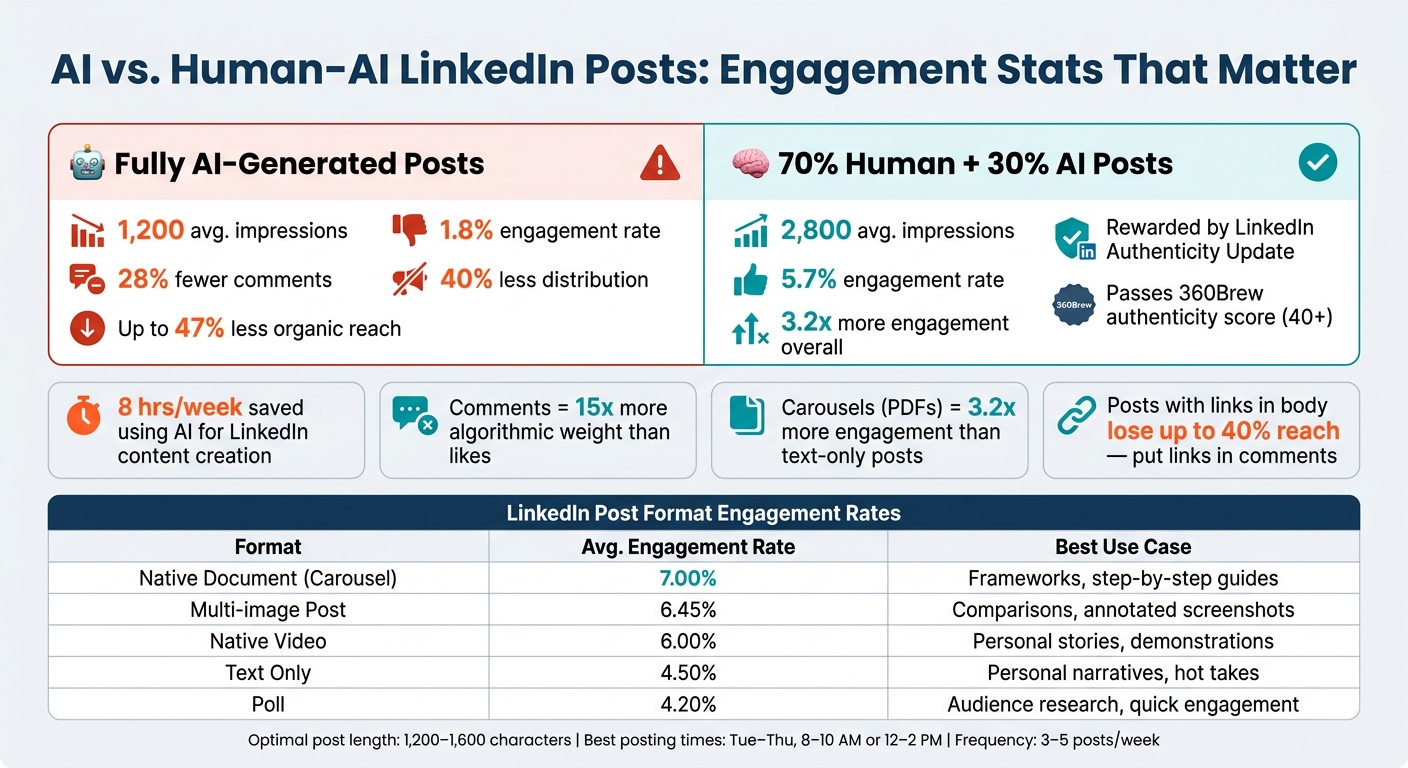 AI vs. Human-AI LinkedIn Posts: Engagement Stats That Matter