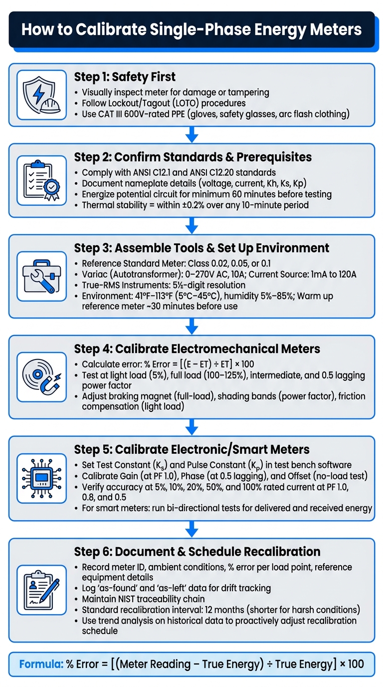 How to Calibrate Single-Phase Energy Meters: Step-by-Step Guide