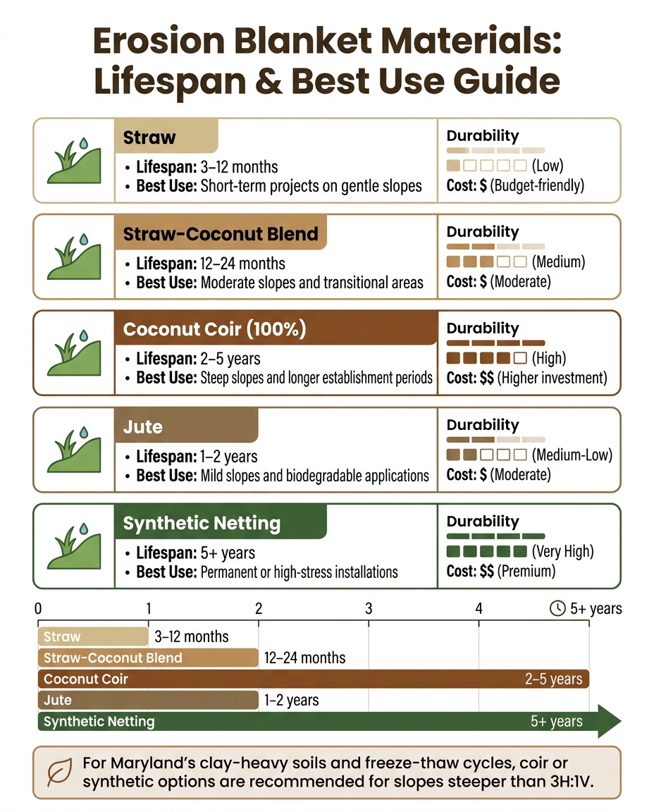 Erosion Blanket Materials: Lifespan & Best Use Guide