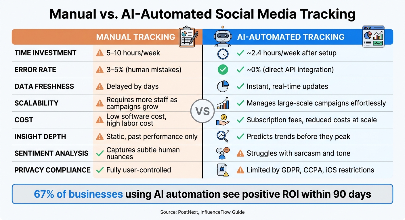 Manual vs. AI-Automated Social Media Tracking: Key Metrics Compared