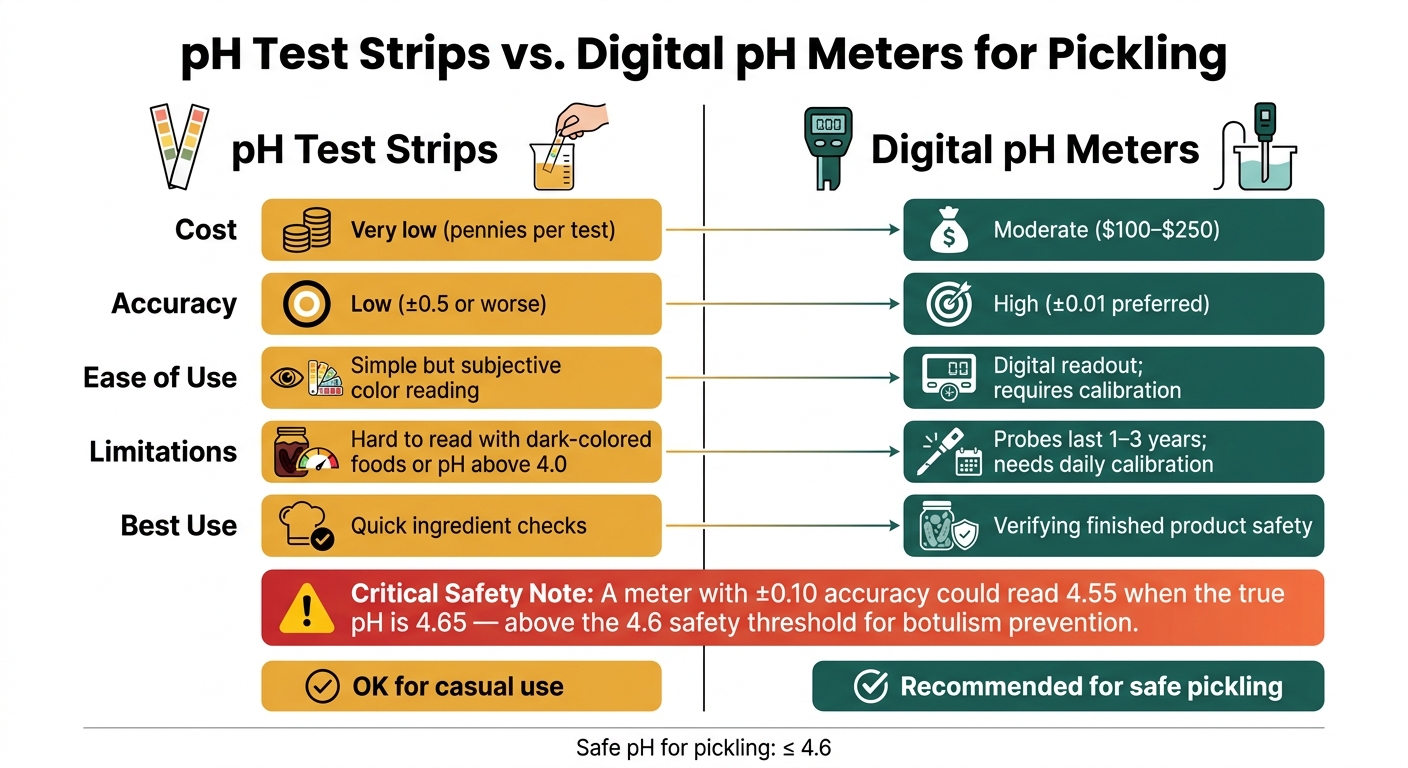 pH Test Strips vs. Digital pH Meters for Pickling: Which Should You Use?
