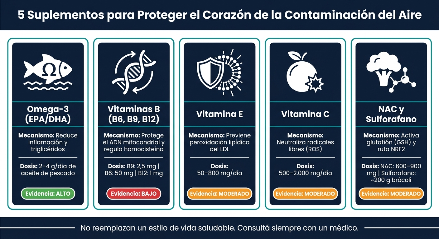 5 Suplementos para Proteger el Corazón de la Contaminación