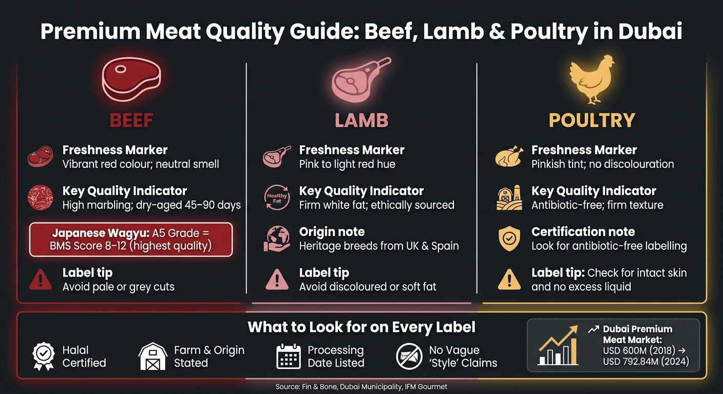 Premium Meat Quality Guide: Beef, Lamb & Poultry in Dubai