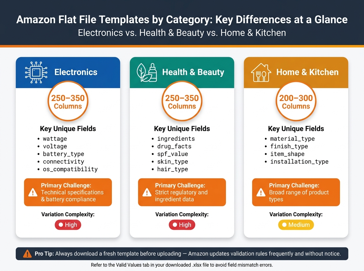 Amazon Flat File Download by Category 1 Amazon Flat File Templates by Category: Key Differences at a Glance
