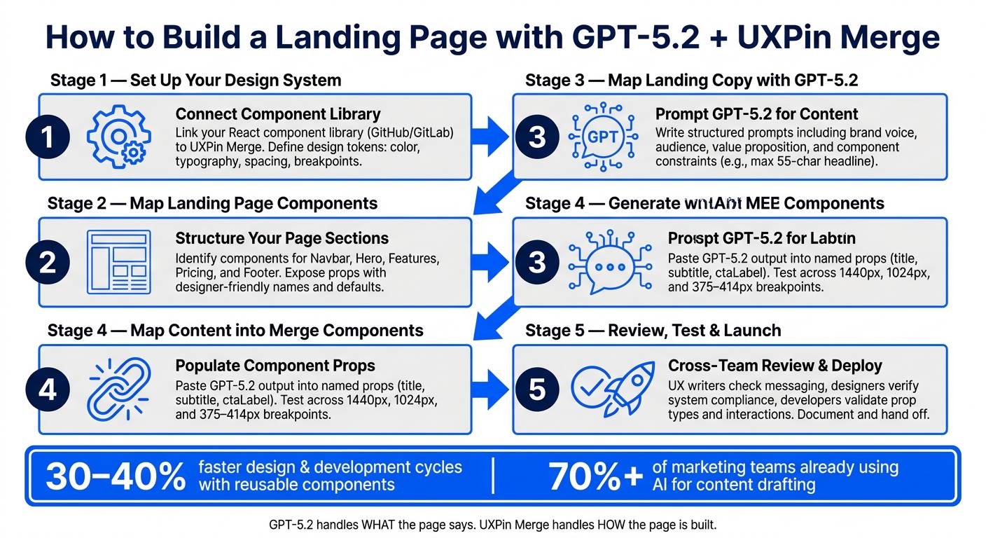 How to Build a Landing Page with GPT-5.2 + UXPin Merge: Step-by-Step Workflow