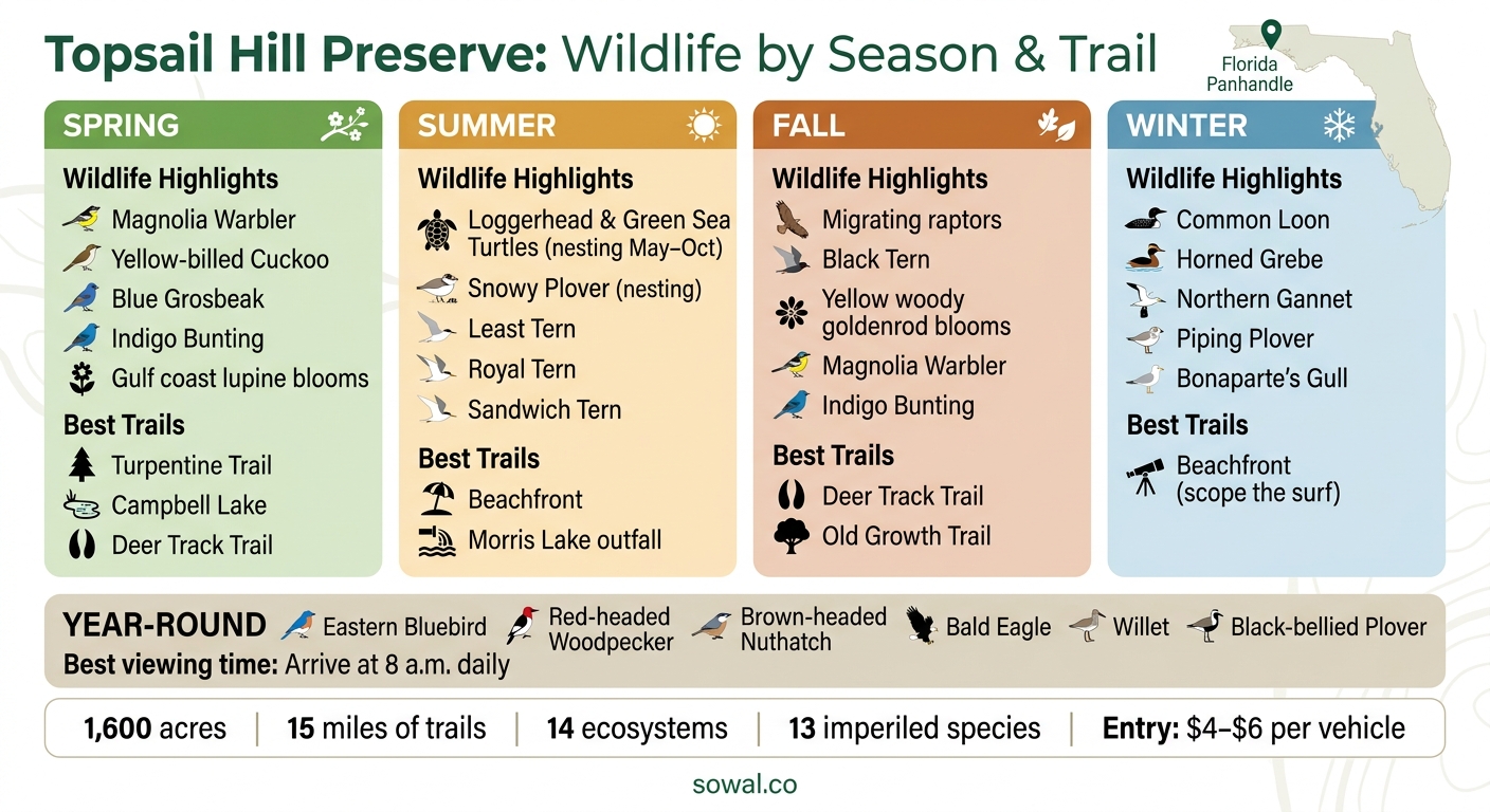 Topsail Hill Wildlife Trails: Seasonal Viewing Guide